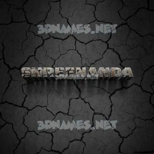shreenanda in Cracked Stone style - 3D name wallpaper