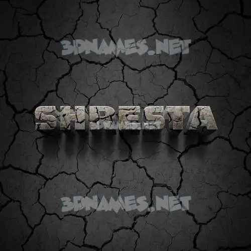 shresta in Cracked Stone style - 3D name wallpaper