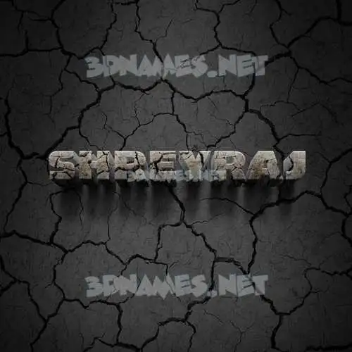 shreyraj in Cracked Stone style - 3D name wallpaper