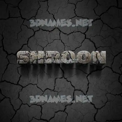 shroon in Cracked Stone style - 3D name wallpaper shroon in Cracked Stone style - 3D name wallpaper