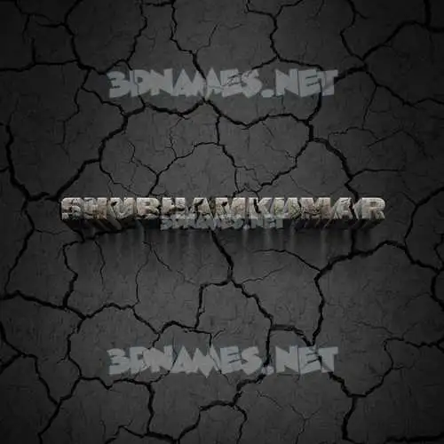 shubhamkumar in Cracked Stone style - 3D name wallpaper
