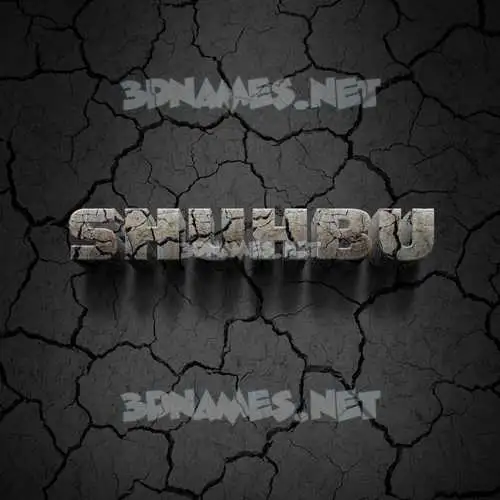 shuhbu in Cracked Stone style - 3D name wallpaper