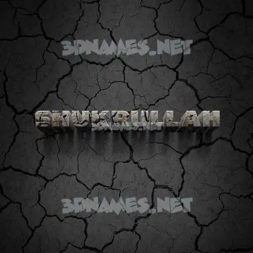 shukrullah in Cracked Stone style - 3D name wallpaper shukrullah in Cracked Stone style - 3D name wallpaper