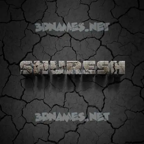 shuresh in Cracked Stone style - 3D name wallpaper