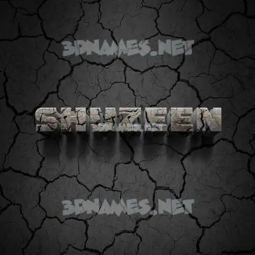 shuzeen in Cracked Stone style - 3D name wallpaper shuzeen in Cracked Stone style - 3D name wallpaper
