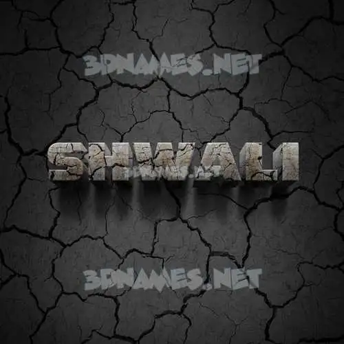 shwali in Cracked Stone style - 3D name wallpaper