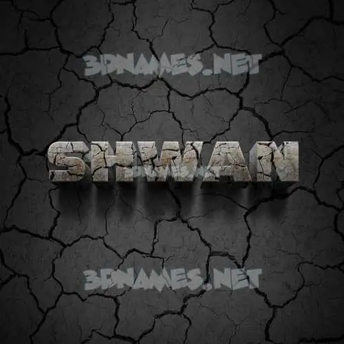 shwan in Cracked Stone style - 3D name wallpaper shwan in Cracked Stone style - 3D name wallpaper