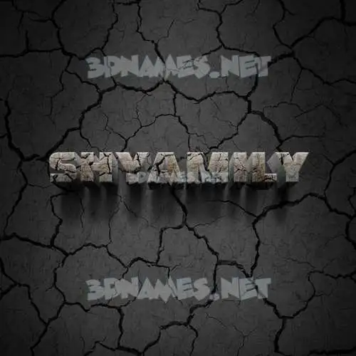 shyamily in Cracked Stone style - 3D name wallpaper shyamily in Cracked Stone style - 3D name wallpaper