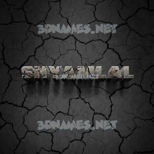 shyamlal in Cracked Stone style - 3D name wallpaper