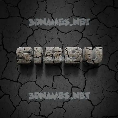 sibbu in Cracked Stone style - 3D name wallpaper