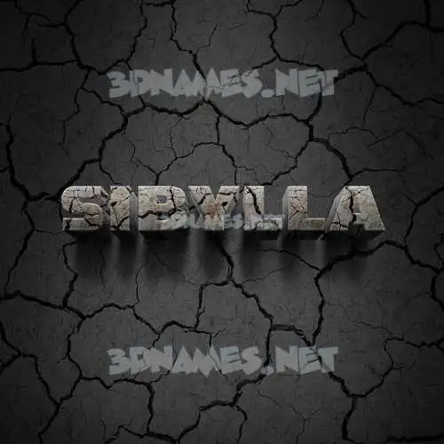 sibylla in Cracked Stone style - 3D name wallpaper sibylla in Cracked Stone style - 3D name wallpaper