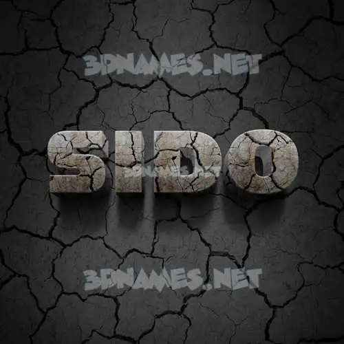 sido in Cracked Stone style - 3D name wallpaper sido in Cracked Stone style - 3D name wallpaper