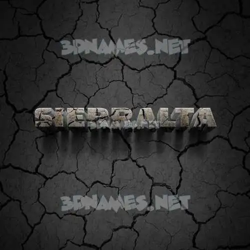 sierralta in Cracked Stone style - 3D name wallpaper sierralta in Cracked Stone style - 3D name wallpaper