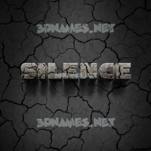 silence in Cracked Stone style - 3D name wallpaper silence in Cracked Stone style - 3D name wallpaper