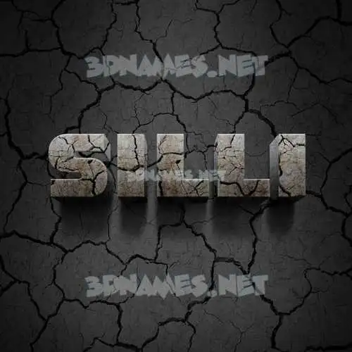 silli in Cracked Stone style - 3D name wallpaper silli in Cracked Stone style - 3D name wallpaper