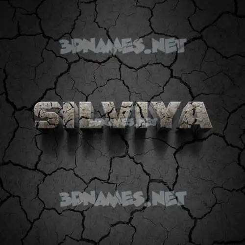 silviya in Cracked Stone style - 3D name wallpaper