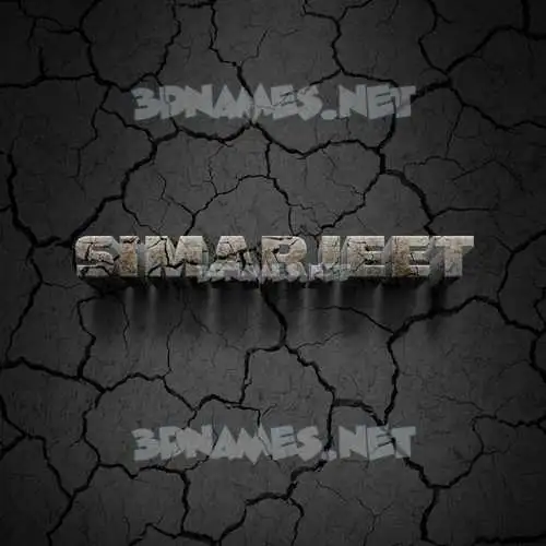simarjeet in Cracked Stone style - 3D name wallpaper