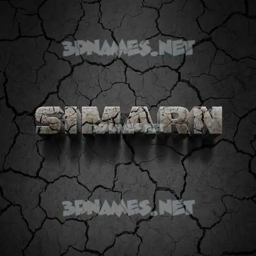simarn in Cracked Stone style - 3D name wallpaper simarn in Cracked Stone style - 3D name wallpaper
