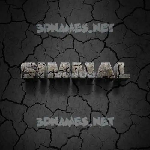 simmal in Cracked Stone style - 3D name wallpaper simmal in Cracked Stone style - 3D name wallpaper
