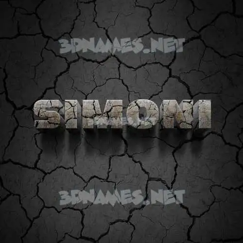 simoni in Cracked Stone style - 3D name wallpaper simoni in Cracked Stone style - 3D name wallpaper