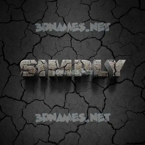simply in Cracked Stone style - 3D name wallpaper