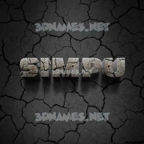simpu in Cracked Stone style - 3D name wallpaper simpu in Cracked Stone style - 3D name wallpaper