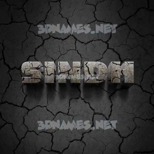 sindh in Cracked Stone style - 3D name wallpaper
