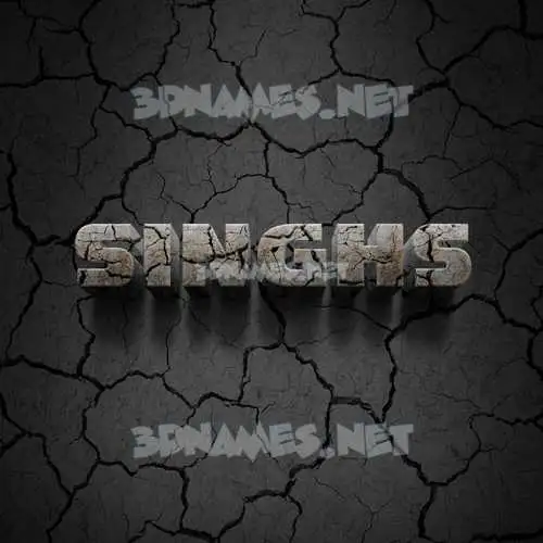 singhs in Cracked Stone style - 3D name wallpaper