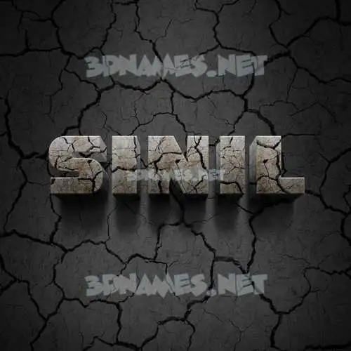 sinil in Cracked Stone style - 3D name wallpaper sinil in Cracked Stone style - 3D name wallpaper