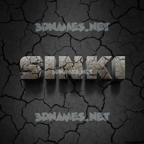sinki in Cracked Stone style - 3D name wallpaper sinki in Cracked Stone style - 3D name wallpaper