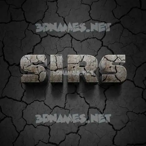 sirs in Cracked Stone style - 3D name wallpaper sirs in Cracked Stone style - 3D name wallpaper