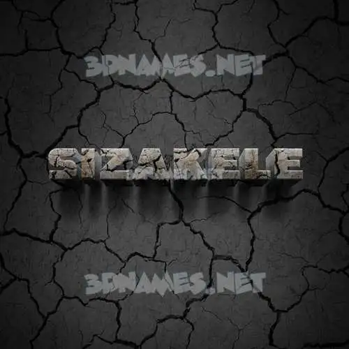 sizakele in Cracked Stone style - 3D name wallpaper sizakele in Cracked Stone style - 3D name wallpaper