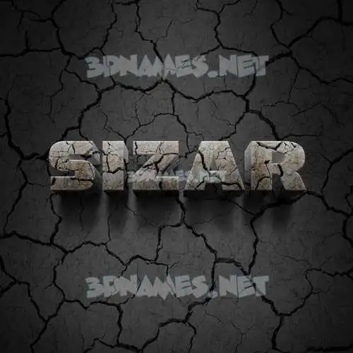 sizar in Cracked Stone style - 3D name wallpaper sizar in Cracked Stone style - 3D name wallpaper