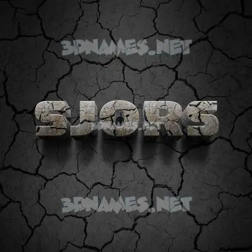 sjors in Cracked Stone style - 3D name wallpaper