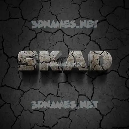 skad in Cracked Stone style - 3D name wallpaper skad in Cracked Stone style - 3D name wallpaper