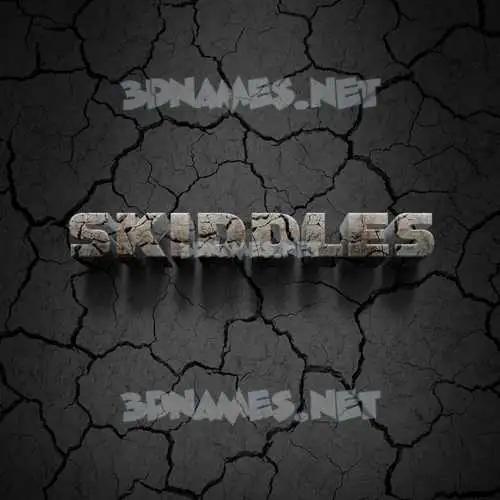 skiddles in Cracked Stone style - 3D name wallpaper