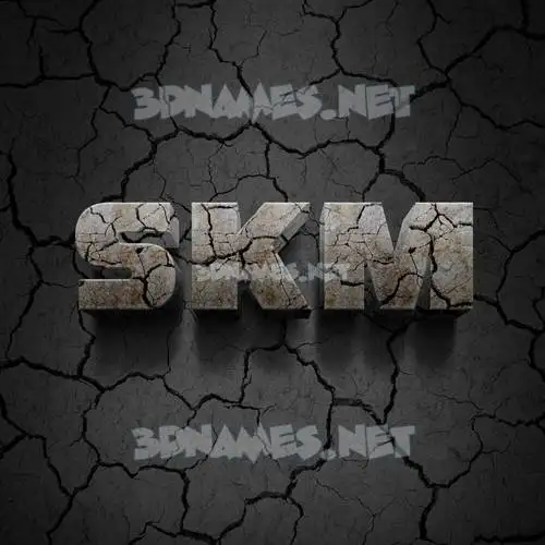 skm in Cracked Stone style - 3D name wallpaper skm in Cracked Stone style - 3D name wallpaper