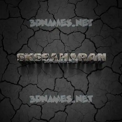 skssaharan in Cracked Stone style - 3D name wallpaper skssaharan in Cracked Stone style - 3D name wallpaper