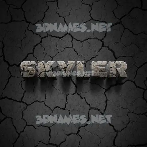 skyler in Cracked Stone style - 3D name wallpaper skyler in Cracked Stone style - 3D name wallpaper