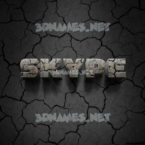 skype in Cracked Stone style - 3D name wallpaper skype in Cracked Stone style - 3D name wallpaper