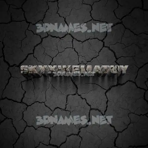 skyxikematuy in Cracked Stone style - 3D name wallpaper