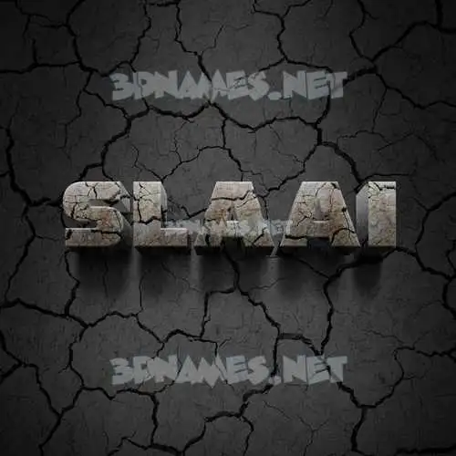 slaai in Cracked Stone style - 3D name wallpaper slaai in Cracked Stone style - 3D name wallpaper