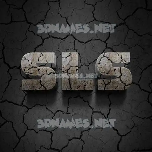 sls in Cracked Stone style - 3D name wallpaper sls in Cracked Stone style - 3D name wallpaper