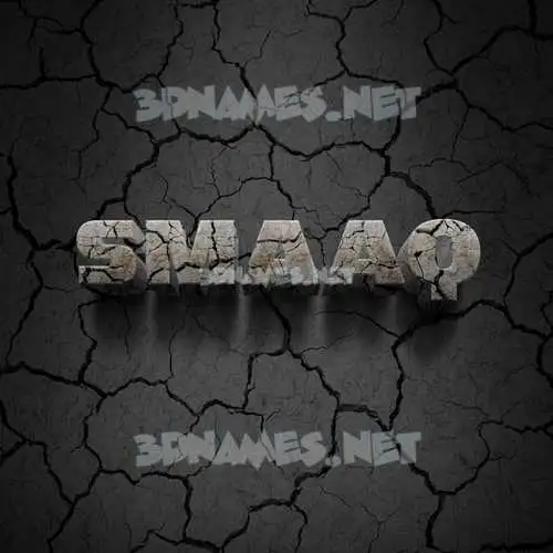 smaaq in Cracked Stone style - 3D name wallpaper smaaq in Cracked Stone style - 3D name wallpaper