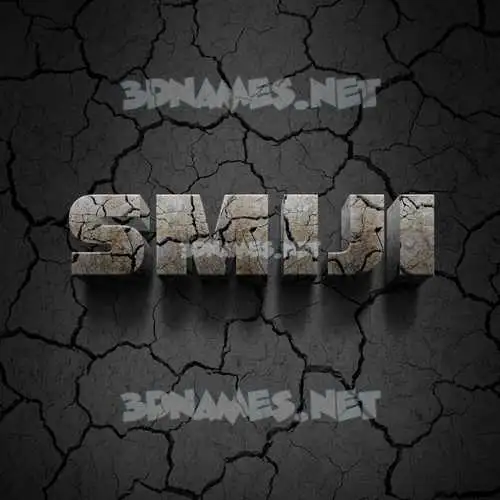 smiji in Cracked Stone style - 3D name wallpaper smiji in Cracked Stone style - 3D name wallpaper