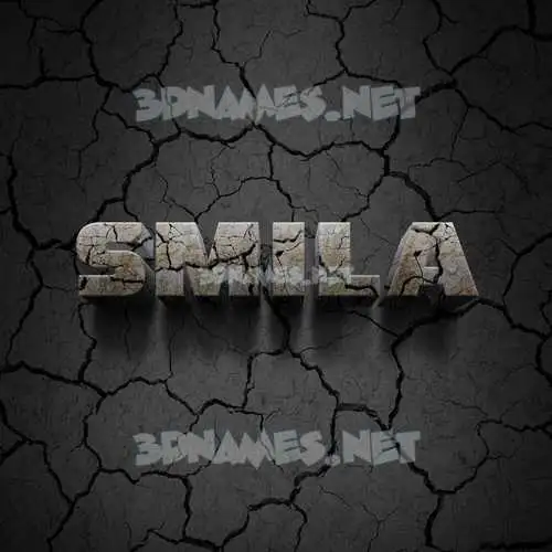 smila in Cracked Stone style - 3D name wallpaper smila in Cracked Stone style - 3D name wallpaper