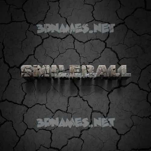 smileball in Cracked Stone style - 3D name wallpaper smileball in Cracked Stone style - 3D name wallpaper