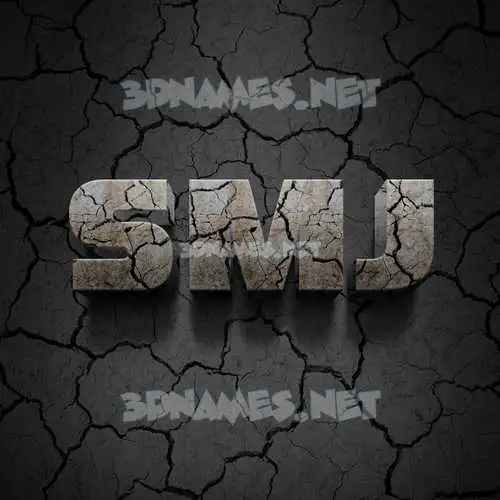 smj in Cracked Stone style - 3D name wallpaper smj in Cracked Stone style - 3D name wallpaper