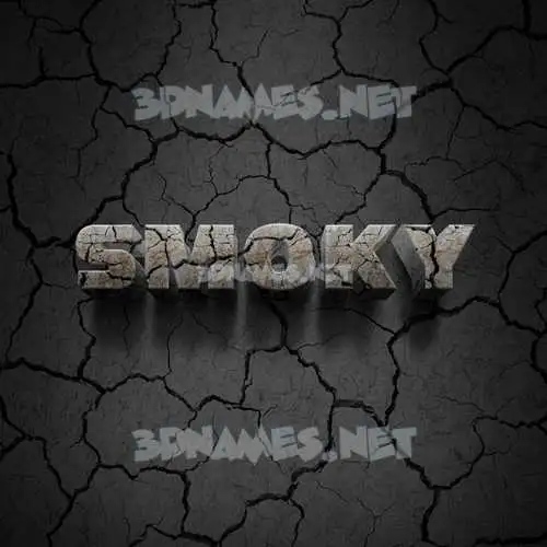 smoky in Cracked Stone style - 3D name wallpaper smoky in Cracked Stone style - 3D name wallpaper