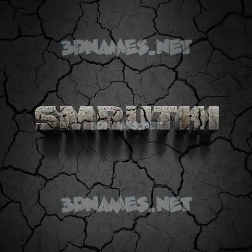 smruthi in Cracked Stone style - 3D name wallpaper